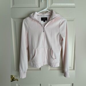 Juicy Couture Icons Classic Cotton Velour Light Pink Hoodie